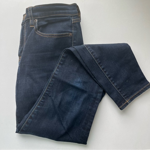 J. Crew Skinny Stretch 9” inseam High Waist Denim Darn Blue Jeans 27/30 - Picture 2 of 12
